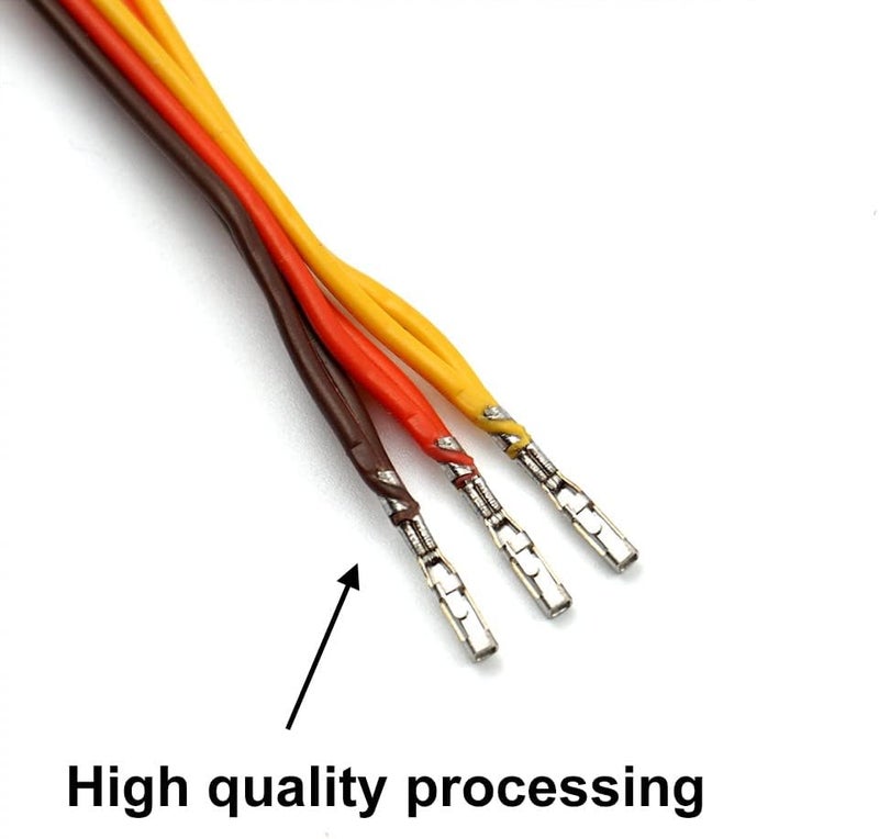 elechawk Servo Y Harness Splitter Cable 3 Pin Connector Wire Male to Female 4 Way Extension Lead Compatible with JR Futaba RC Car Airplanes (3PCS 1to2 and 2PCS 1to3) - Image 4